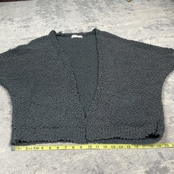 Zara Knit Plush Teddy Knit Open Front Cardigan Oversized Lagenlook Sz M - Picture 5 of 9